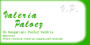 valeria palocz business card