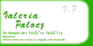 valeria palocz business card